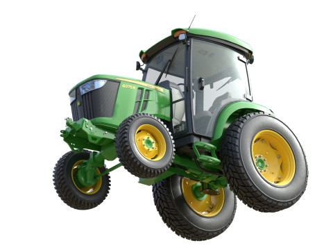 John Deere 4075R Kompakt Ticari Trakt&ouml;r 3D Model