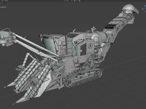 Raccoglitrice per canna da zucchero John Deere CH950 Modello 3D