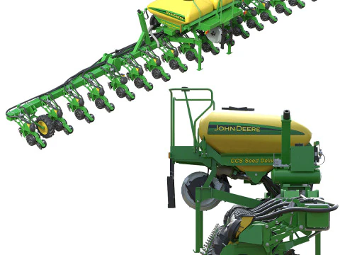 Прицепные навесные сельскохозяйственные сеялки John Deere DR 18 3D Модель