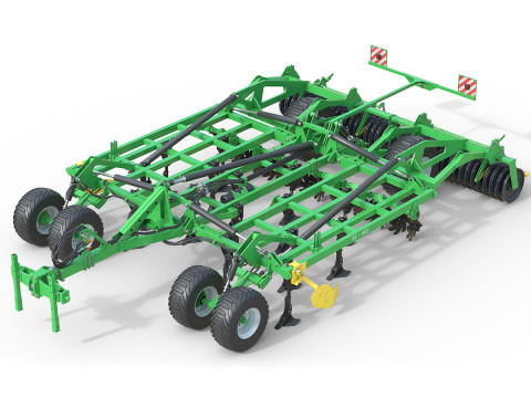 Cultivador de roda estrelada montado Kerner X460 Modelo 3D