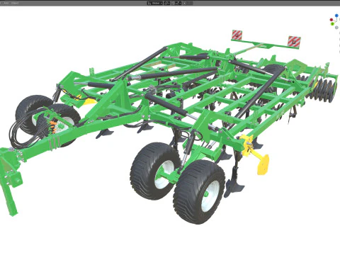 Навісний колісний культиватор Kerner X460 3D Модель