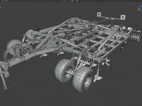 Навісний колісний культиватор Kerner X460 3D Модель