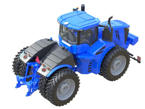 Trattore agricolo a ruote Modello 3D