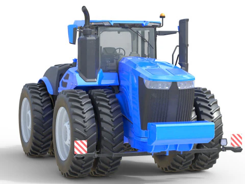 Trattore agricolo a ruote Modello 3D