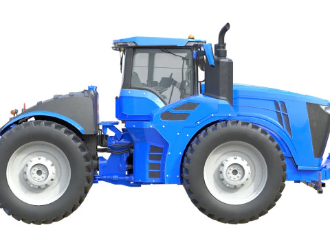 Trattore agricolo a ruote Modello 3D