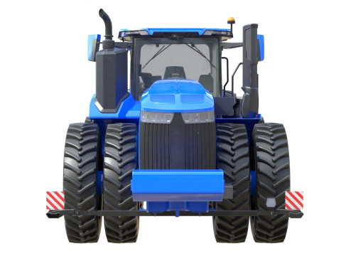 Trator Agr&iacute;cola com Rodas Modelo 3D