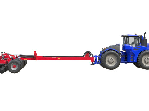 Cultivo com rodas de trator agr&iacute;cola Modelo 3D