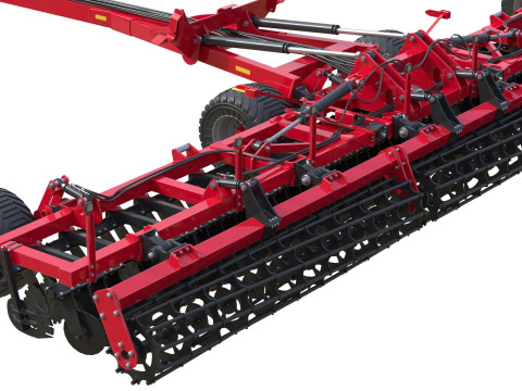 Cultivo com rodas de trator agr&iacute;cola Modelo 3D