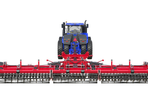Cultivo com rodas de trator agr&iacute;cola Modelo 3D