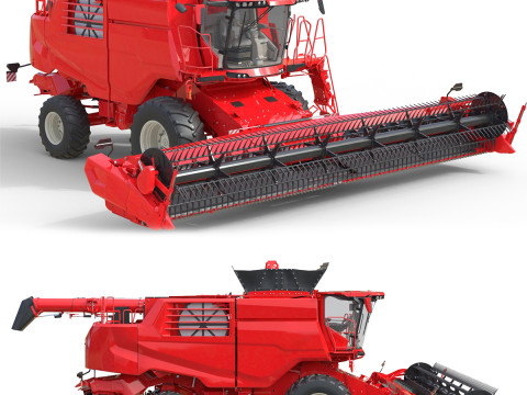 Gabungkan Pemanen Gandum Model 3D