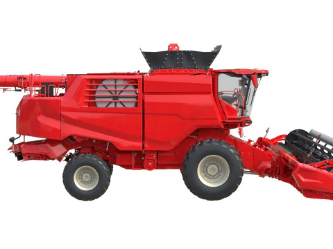 Combine Grain Harvester 3D Model