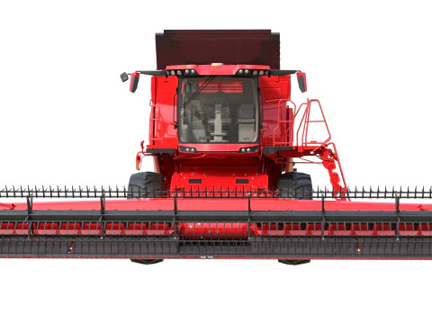 Combine Grain Harvester 3D Model
