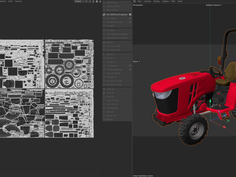 Traktor Utilitas Ringkas Model 3D