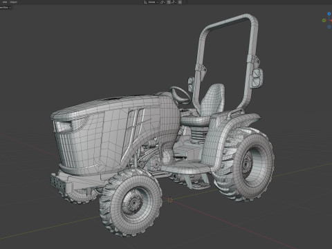 Traktor Utilitas Ringkas Model 3D