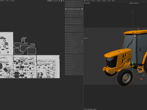 Traktor Utilitas Ringkas Model 3D
