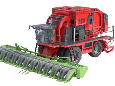 Cotton Picker Harvester 3D Model