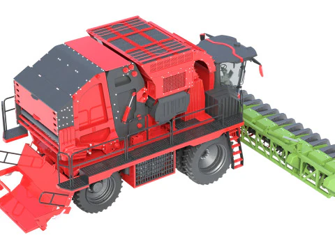 Cotton Picker Harvester 3D Model