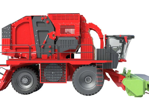 Cotton Picker Harvester 3D Model