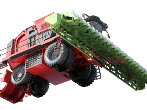 Cotton Picker Harvester 3D Model