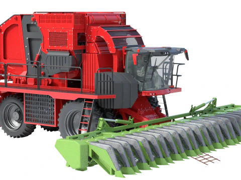 Cotton Picker Harvester 3D Model