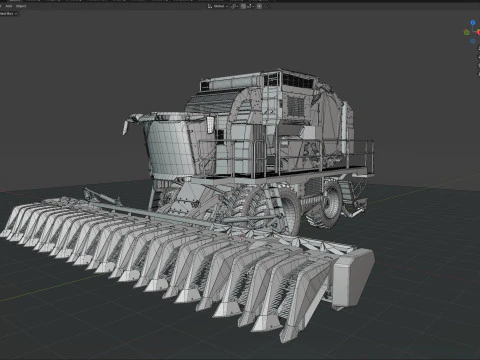 Cotton Picker Harvester 3D Model