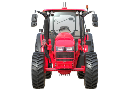 Trattore rosso agricolo Modello 3D