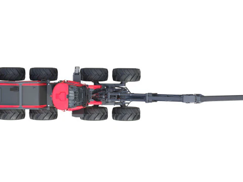 Forestry Wheeled Harvester 3D Model
