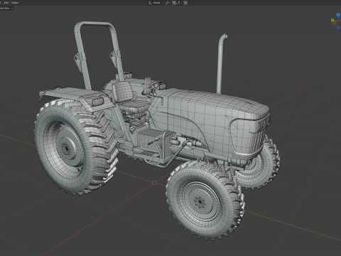 一般的な農業用トラクター 3Dモデル