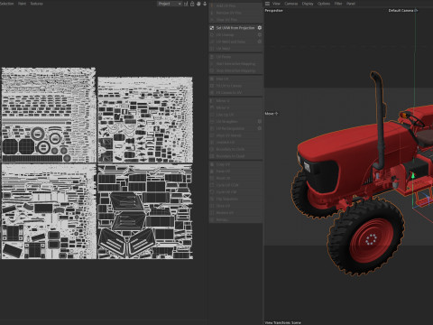 一般的な農業用トラクター 3Dモデル