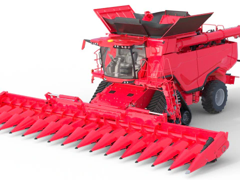 Mietitrebbiatrice per cereali Modello 3D