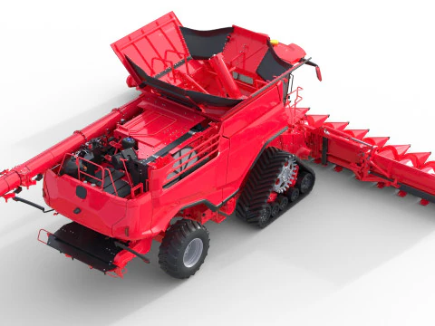 Mietitrebbiatrice per cereali Modello 3D