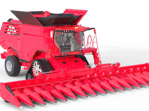 Mietitrebbiatrice per cereali Modello 3D