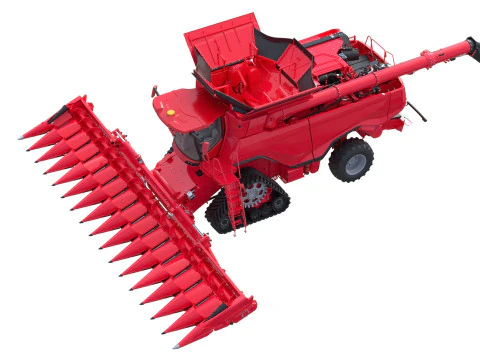 Mietitrebbiatrice per cereali Modello 3D