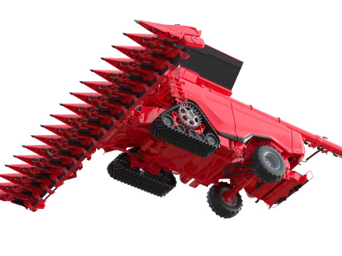 Colheitadeira de gr&atilde;os Modelo 3D