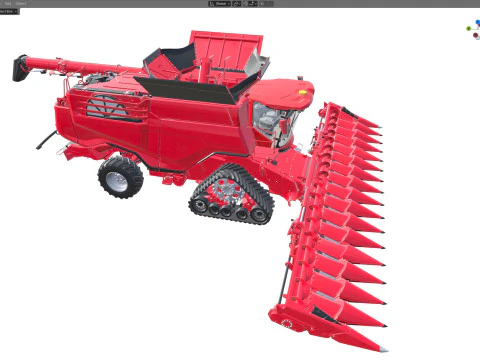 Mietitrebbiatrice per cereali Modello 3D