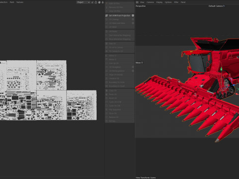 Colheitadeira de gr&atilde;os Modelo 3D