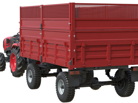 Trator e reboque basculante Mahindra Oja Modelo 3D