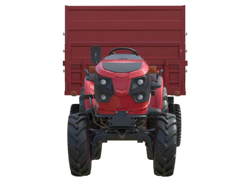 Trattore e rimorchio ribaltabile Mahindra Oja Modello 3D