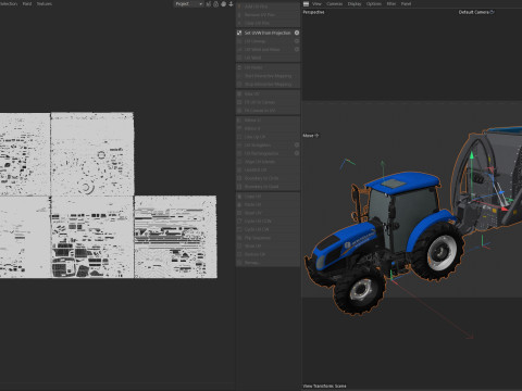 Trattore e rimorchio ribaltabile New Holland WorkMaster Modello 3D