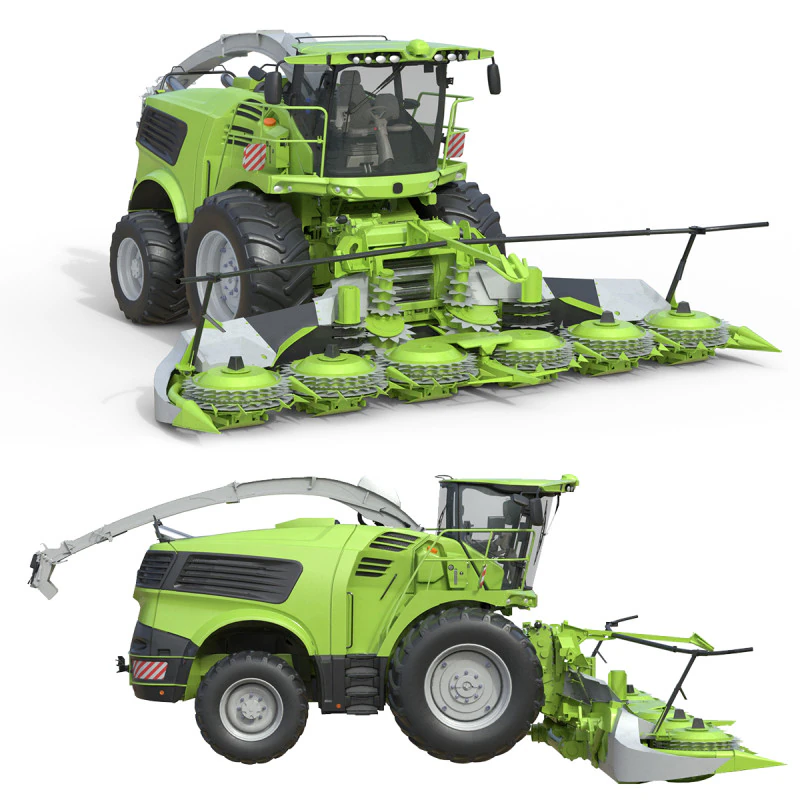 Self Propelled Forage Harvesters 3D Model .c4d .max .obj .3ds .fbx .stl .blend 