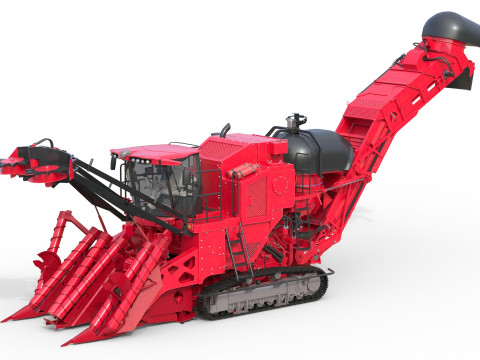 Mietitrice per canna da zucchero Modello 3D