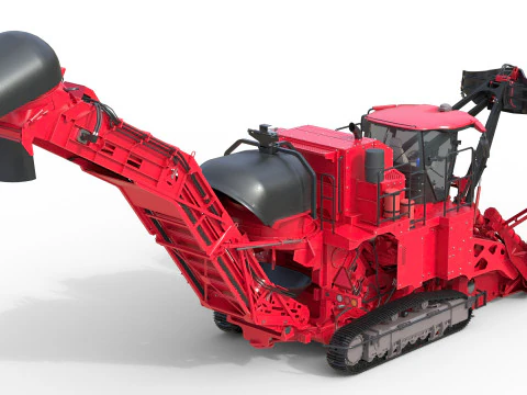 Sugar Cane Harvester 3D Model