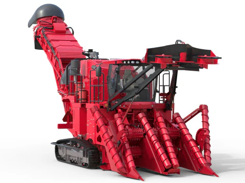 Sugar Cane Harvester 3D Model
