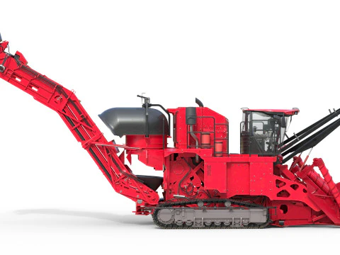 Sugar Cane Harvester 3D Model
