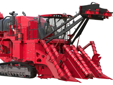 Sugar Cane Harvester 3D Model