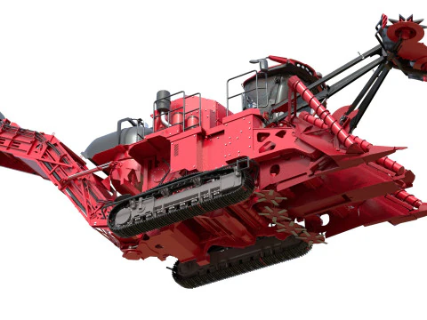 Sugar Cane Harvester 3D Model