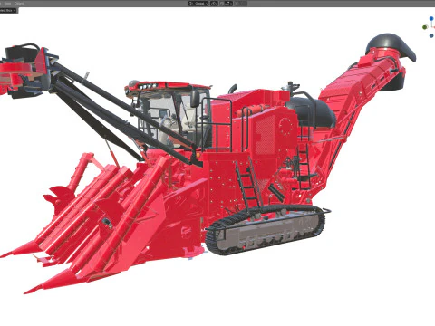 Sugar Cane Harvester 3D Model