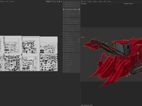 Mietitrice per canna da zucchero Modello 3D