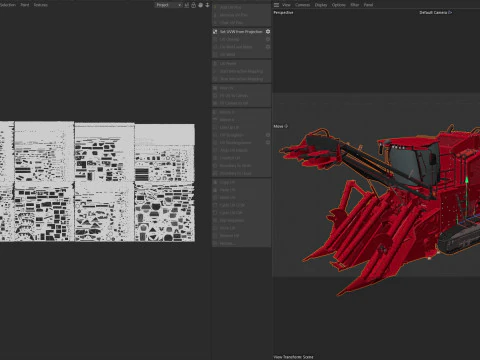 Sugar Cane Harvester 3D Model