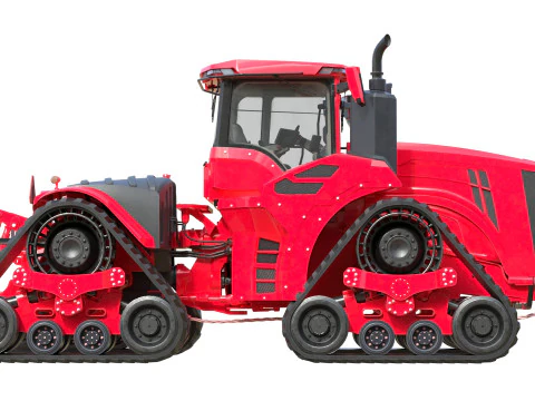 Trattore agricolo cingolato Modello 3D